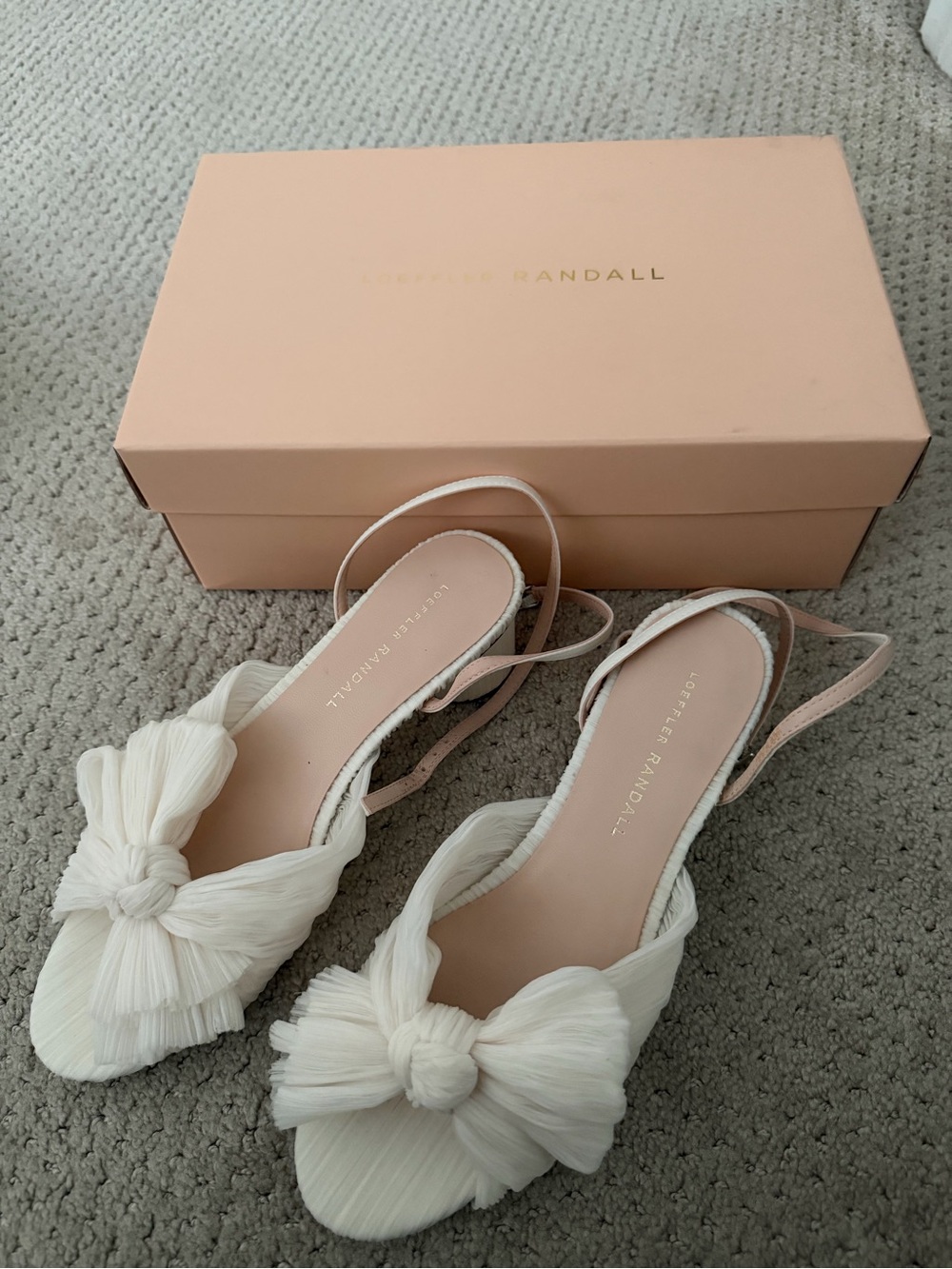 Loeffler Randall Dahlia Pearl Pleated Bow Heel